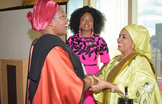 Nigeria First Lady Aisha Buhari Receives Award For Her Public Service And Human development In New York. Photo: Sunday Aghaeze